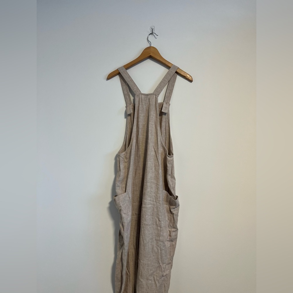 Neutral linen blend twik overalls 🖤 - Picture 5 of 9